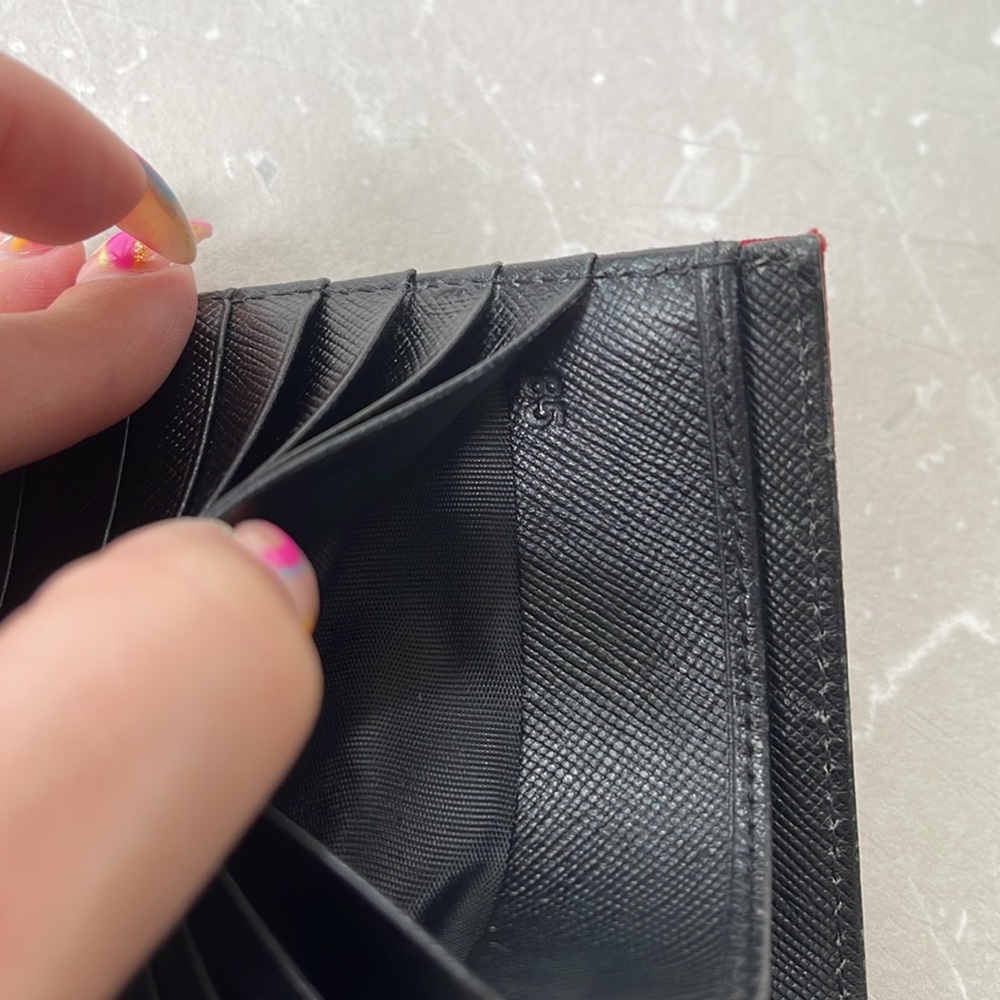 Prada RARE Red Nylon Logo Oversized Trifold Wallet - Picture 13 of 17
